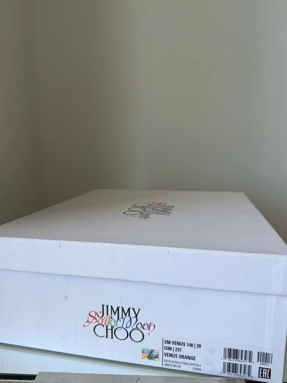 New Jimmy CHOO Sailor Moon Venus Platform 140 Orange Platform Pumps Crystals